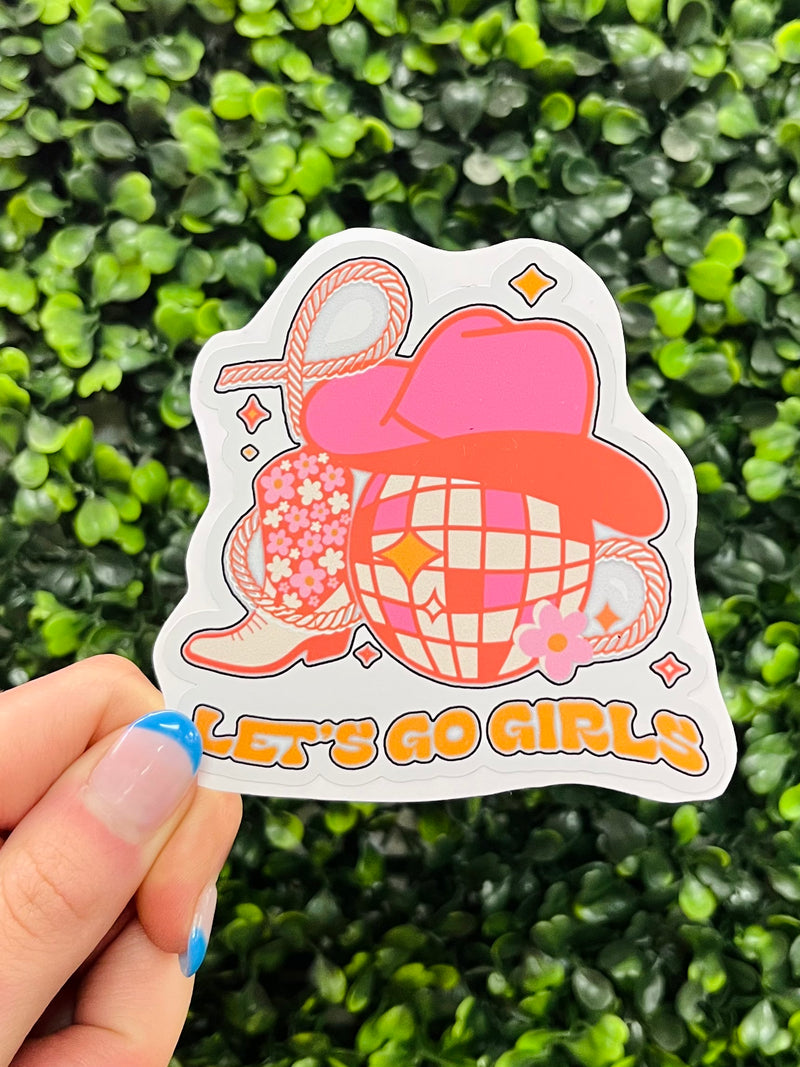 Let's Go Girls Disco Sticker Decal