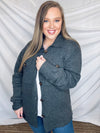Shackets feature an open front, button down detail, chest pockets, long cuffed sleeves and runs true to size!-CHARCOAL