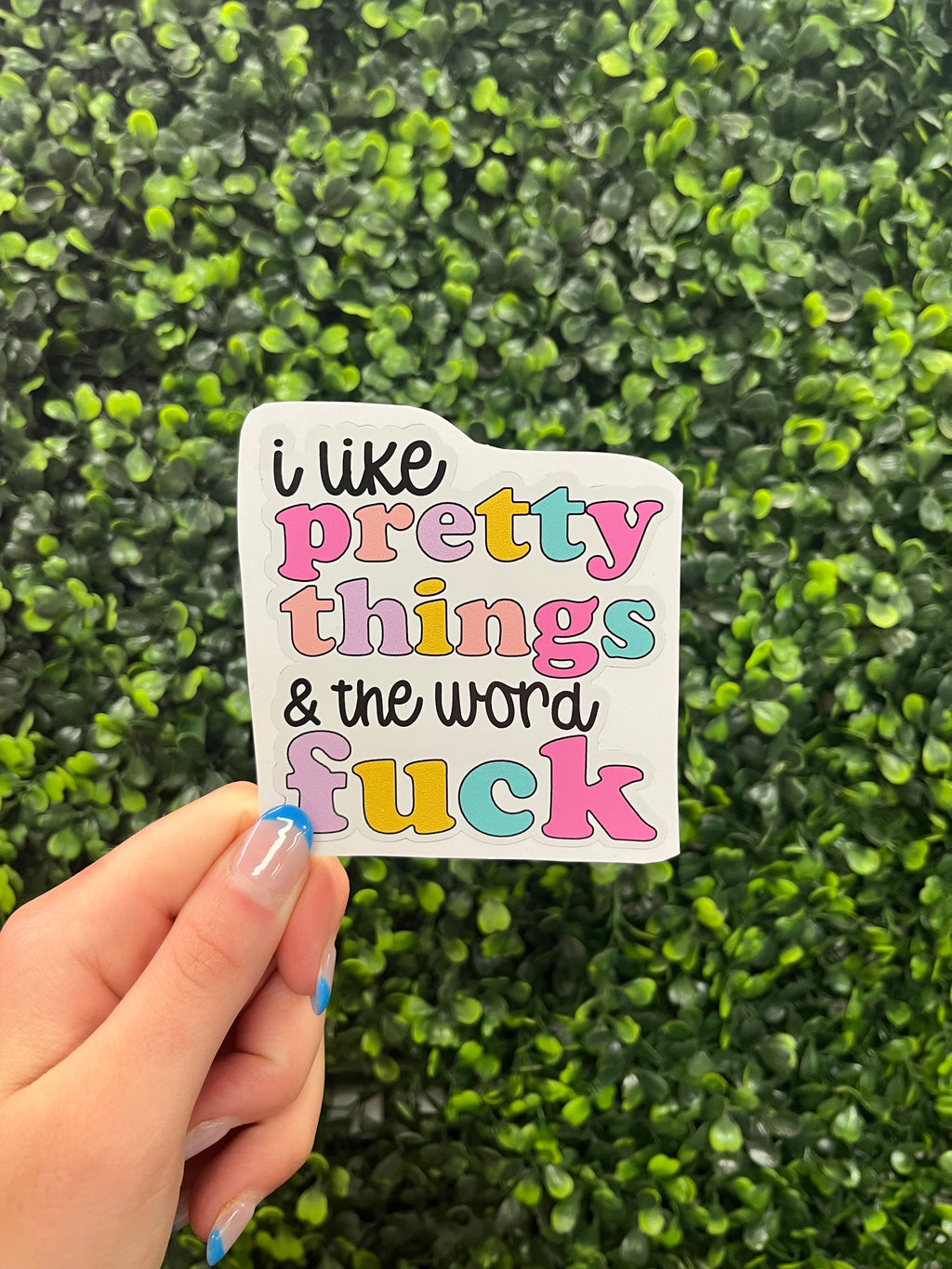 Show off your love of the finer things in life with this "I Like Pretty Things" Sticker Decal! Decorate your laptop or water bottle with a touch of class and an extra dab of sass -- after all, life is too short not to enjoy a little profanity!