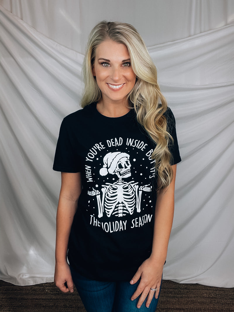 Tee features a solid base color, unisex fit, short sleeves, white ink, crew neck line, long enough to wear with leggings and runs true to size! 
