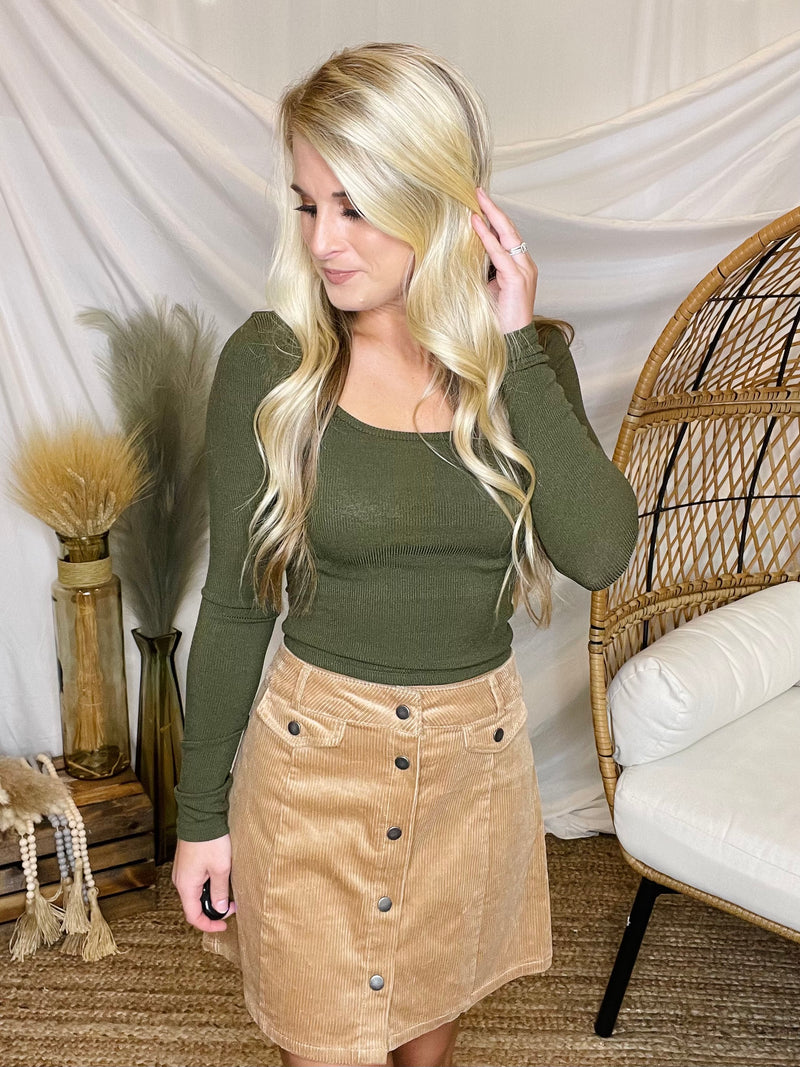 California Dreamin Ribbed Crop Top - The Sassy Owl Boutique