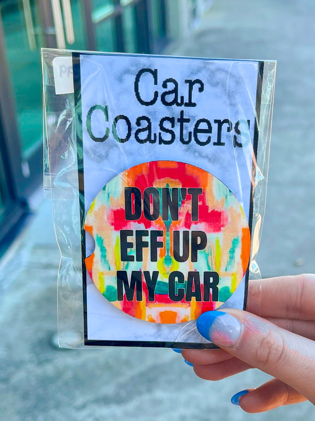 Anyone else very particular about their car? Like you can eff up your car but no one else better eff it up! Girl, these are calling your name!   *2 coasters come in a pack* 