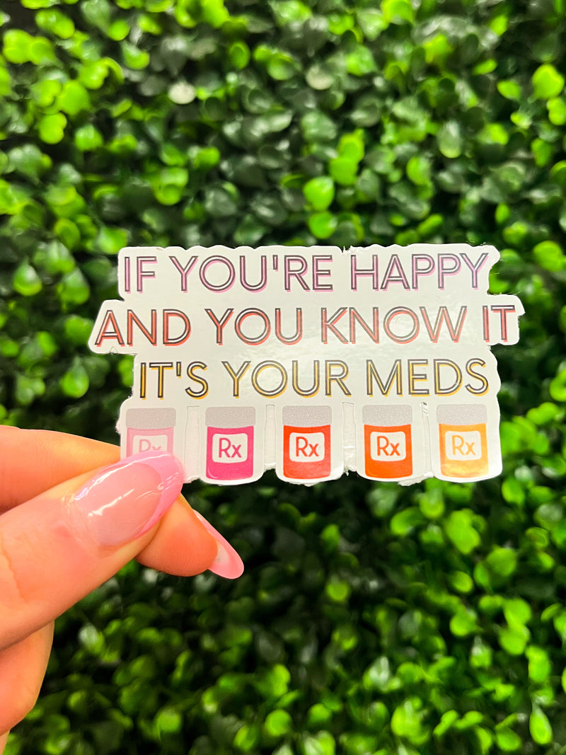 This It's Your Meds sticker decal is perfect for daily organization and tracking. It is designed with durable laminate vinyl, making it the ideal sticker for laptops and water bottles. Plus, its trendy design and bright colors add a stylish look.