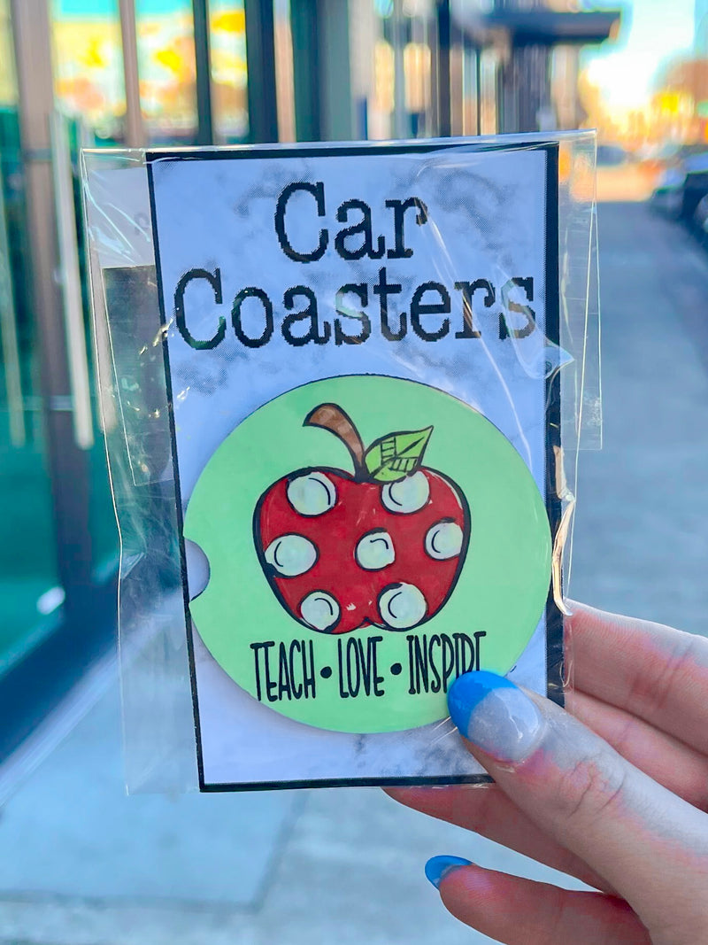 These car coaster make the perfect gift for anyone! Everyone loves a cute coaster for their car!   * 2 coasters come in one pack* 