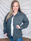 Shackets feature an open front, button down detail, chest pockets, long cuffed sleeves and runs true to size!-CHARCOAL