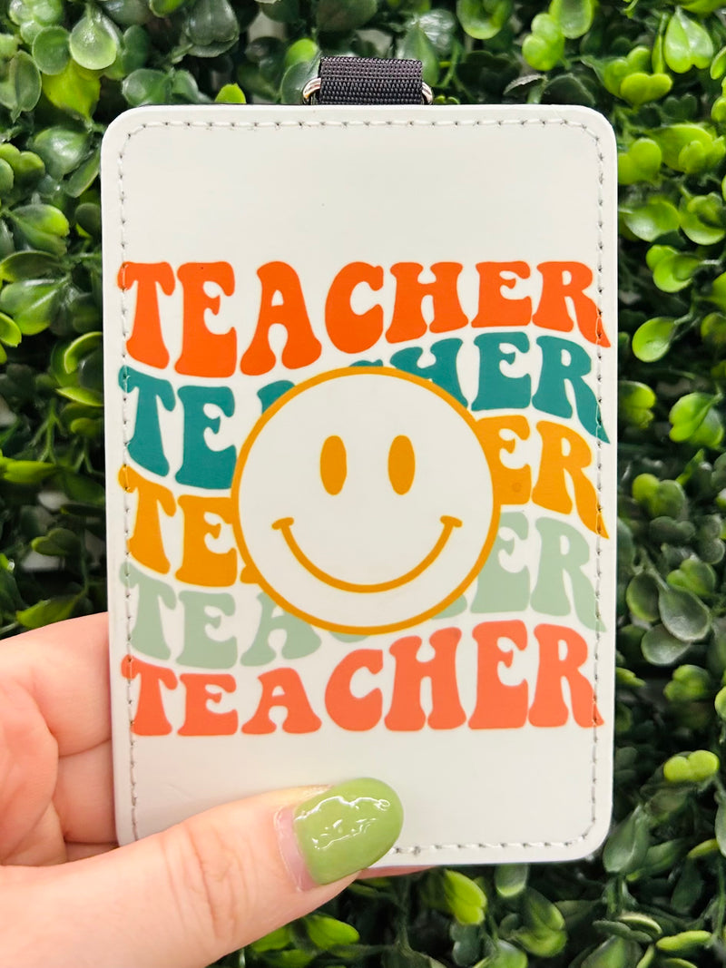 Teacher Card Holder Keychain