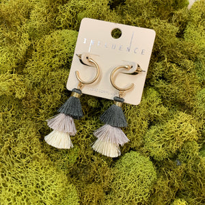 Fan Tassel Drop Earrings - The Sassy Owl Boutique