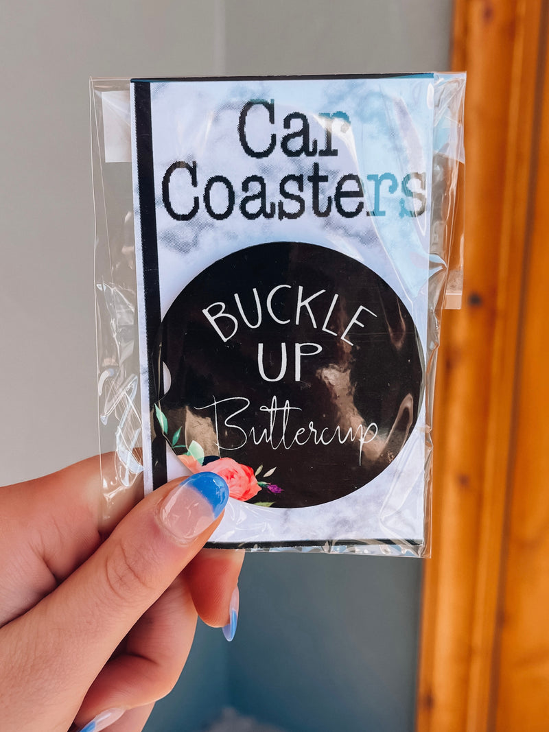 These car coaster make the perfect gift for anyone! Everyone loves a cute coaster for their car!   * 2 coasters come in one pack* 